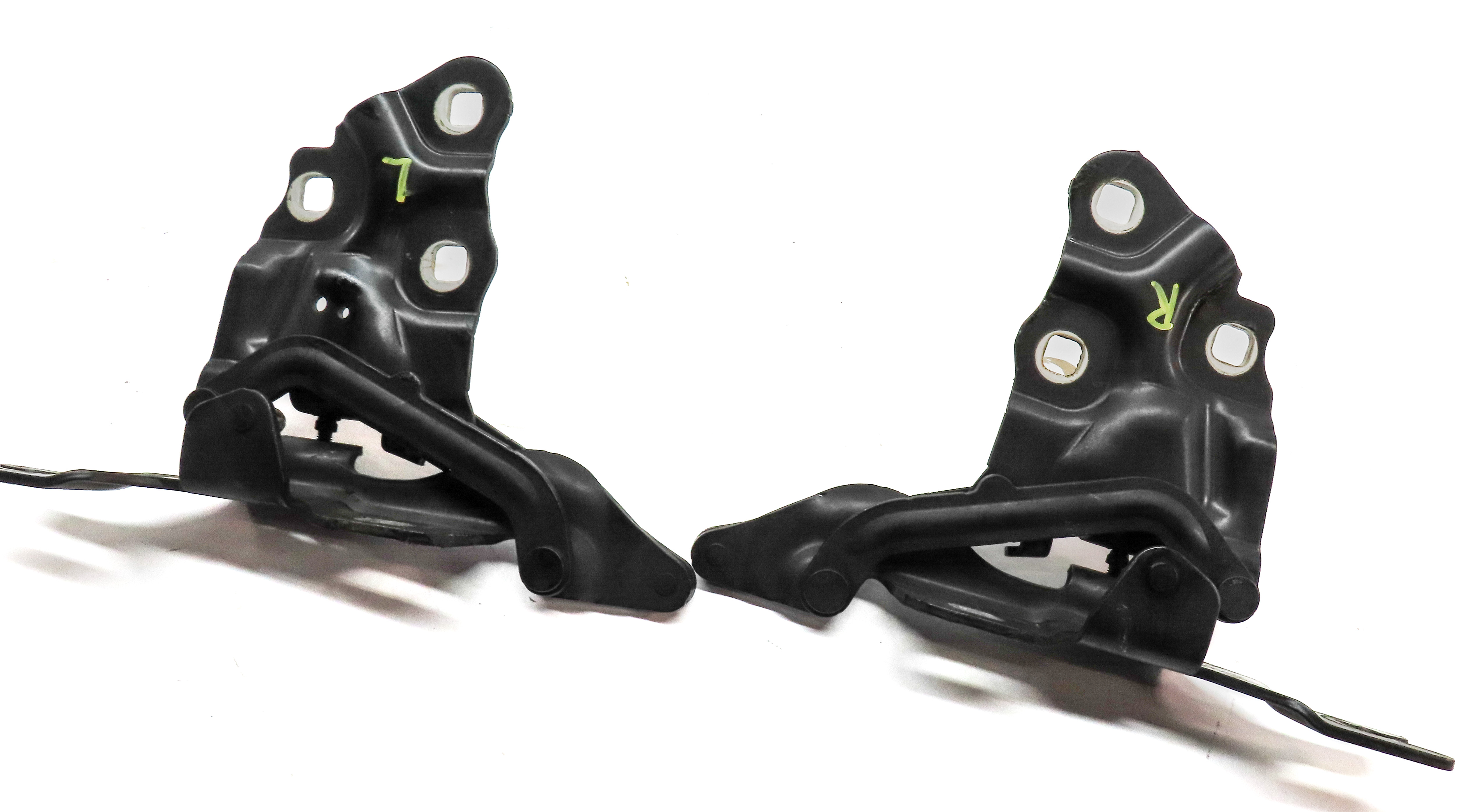 2011-2018 BMW X3 X4 (F25 F26) FRONT LEFT & RIGHT HOOD HINGE SET 2 (Black) — exact item pictured